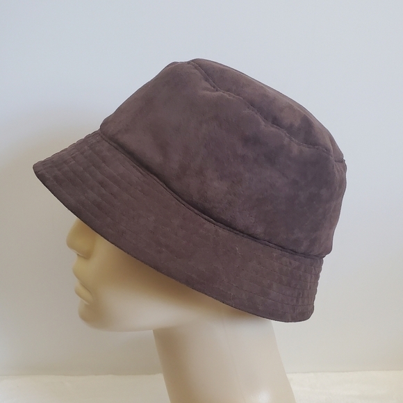 BUCKET Hat Brown Velvet Feel Material Size Small - Picture 3 of 7